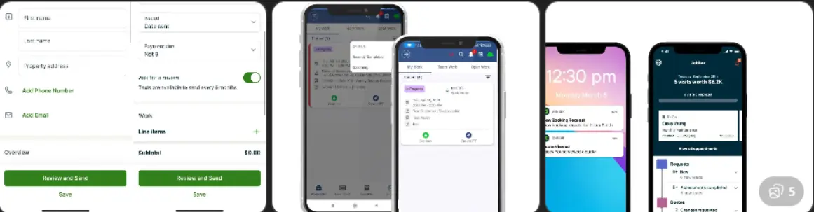 Jobber mobile app screenshot — job scheduling for contractors