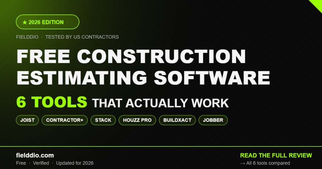 Best Free Construction Estimating Software in 2026